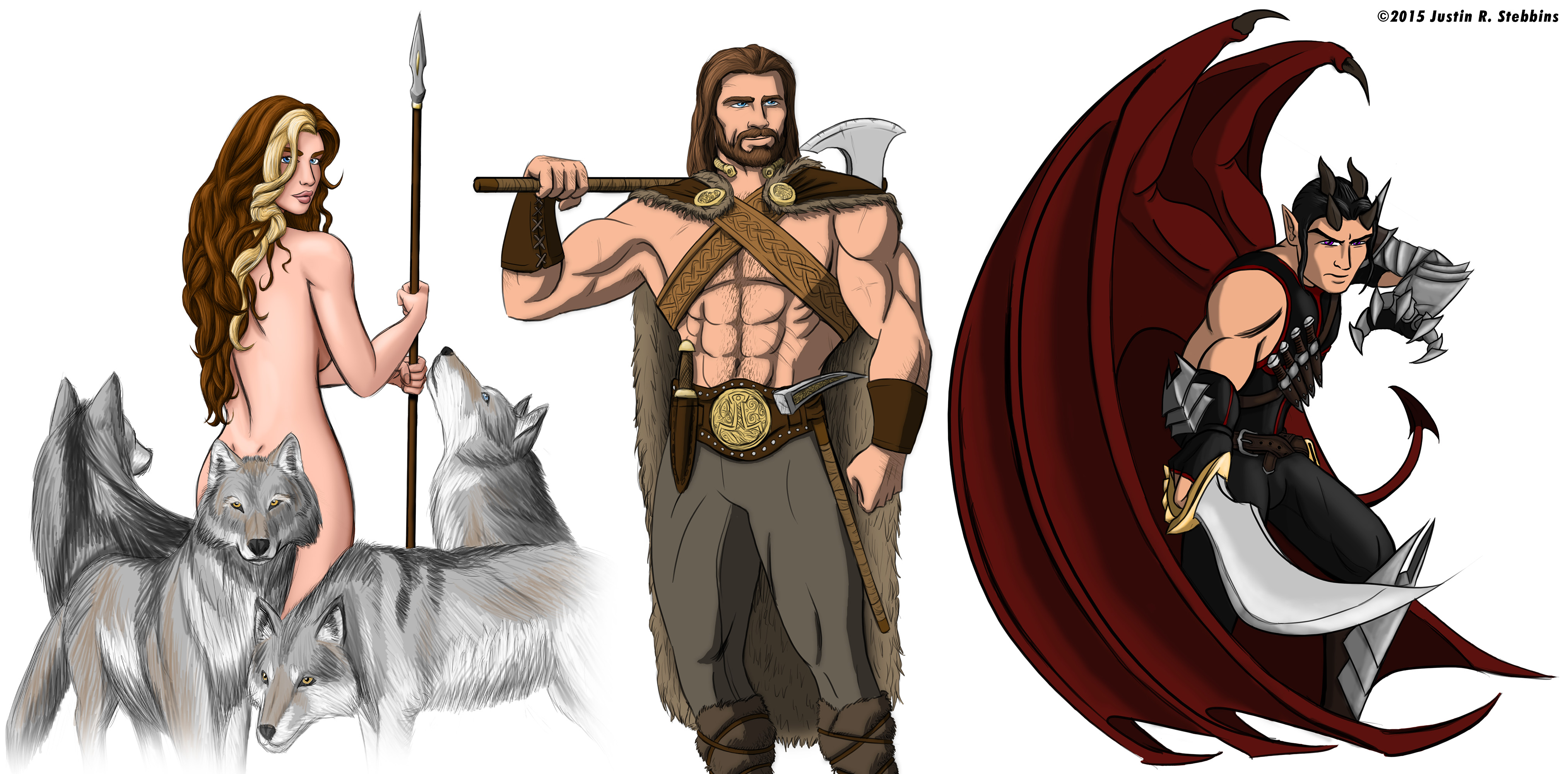 Character Illustrations for Wulfgard, Digital (Photoshop)